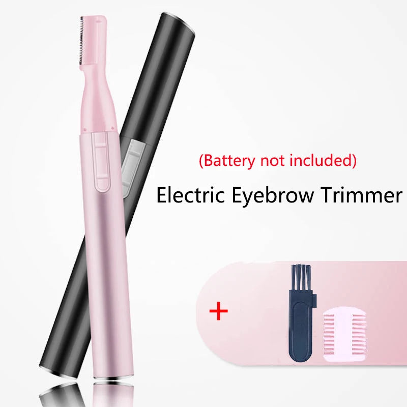 Electric Eyebrow Trimmer & Mini Facial Hair Remover Shaver Electric Hair Trimmer QXL Silver