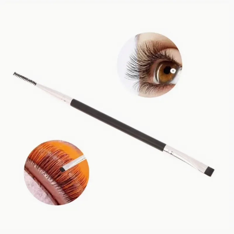 2-in-1 Dual-Ended Eyebrow Brush & Spoolie Eyelash Comb Eyebrow Brush Set QXL