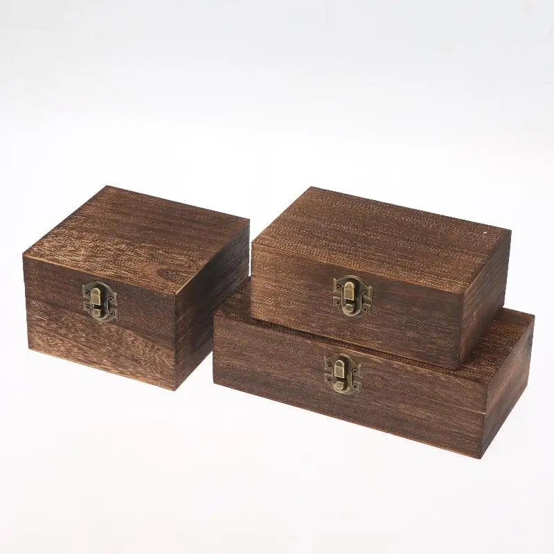 Vintage Wooden Hinged Box | Jewelry, Craft & Gift Storage Wooden Storage Box QXL