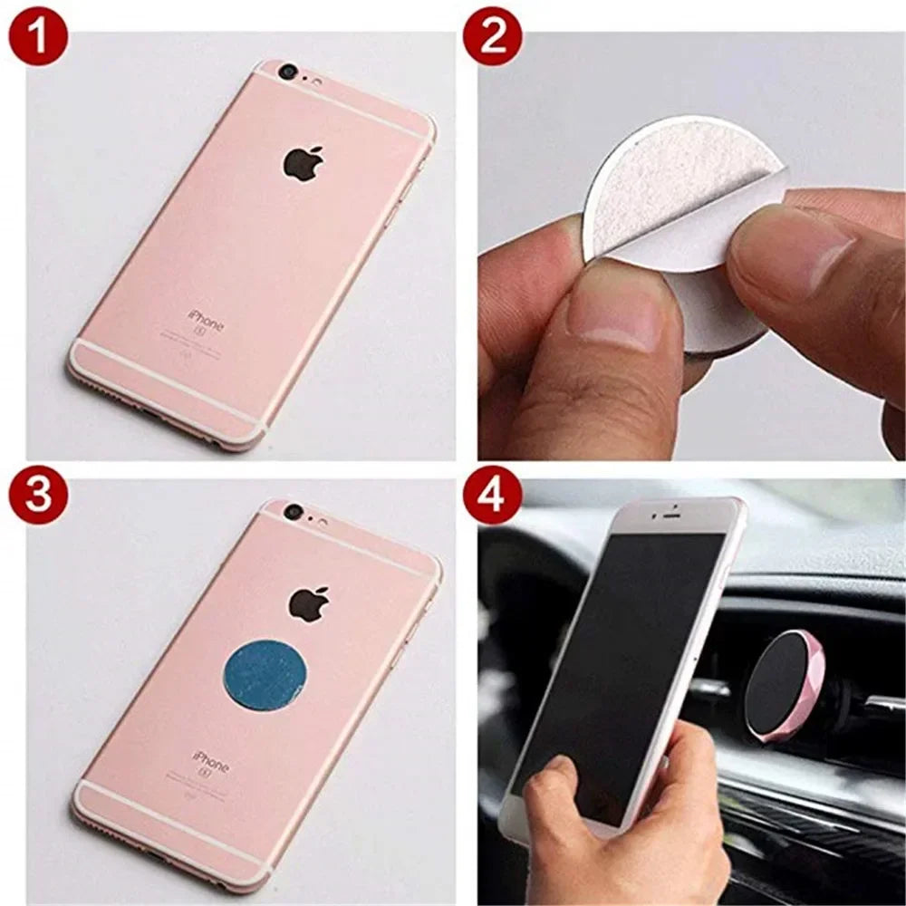 Magnetic Metal Plate Sticker for Car Phone Mount | 1/3/5-Pack Phone Mount Accessory QXL