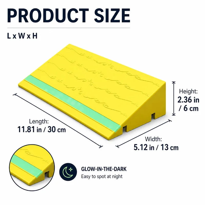 Indoor Threshold Ramp | Plastic Doorway Slope & Glow Strip Threshold Ramp QXL