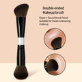 KOSSHOW Dual-Ended Contour Brush | Bronzer & Highlighter Contour Makeup Brush QXL black
