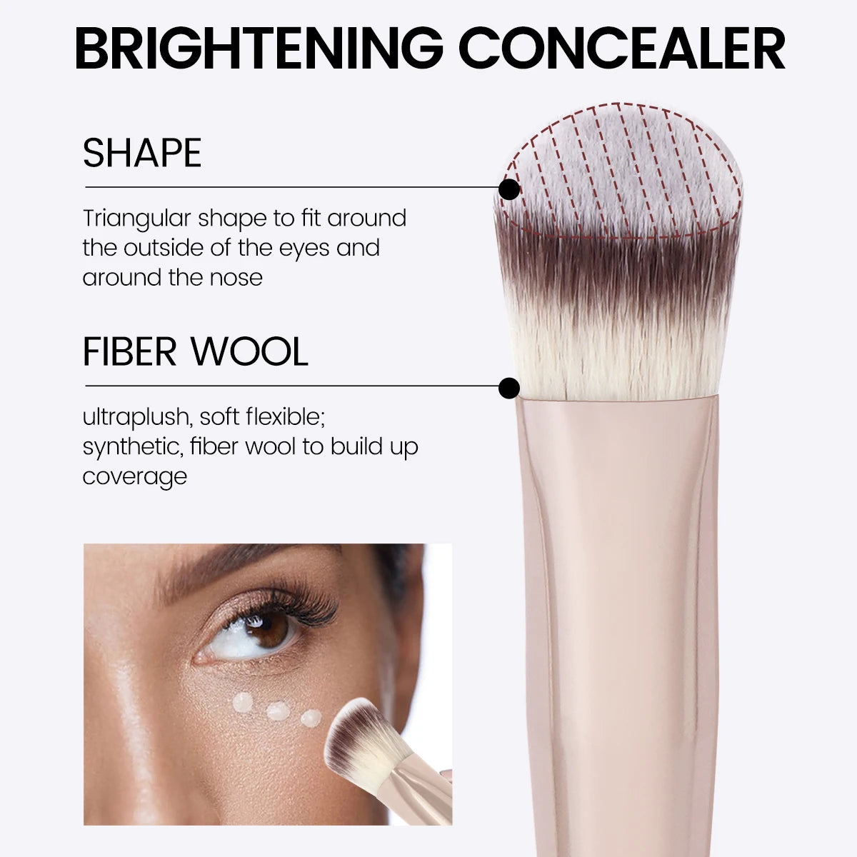 MAANGE Triangle Foundation & Concealer Makeup Brush Foundation Makeup Brush QXL