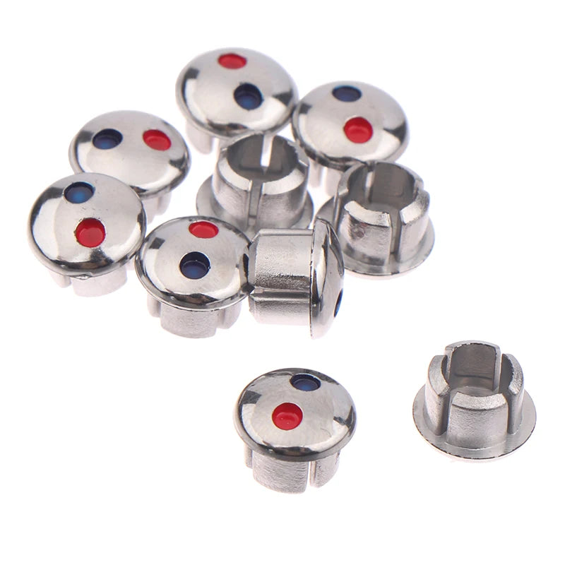 10-Pack Faucet Handle Hot & Cold Labels – Red & Blue Covers Faucet Handle Labels QXL