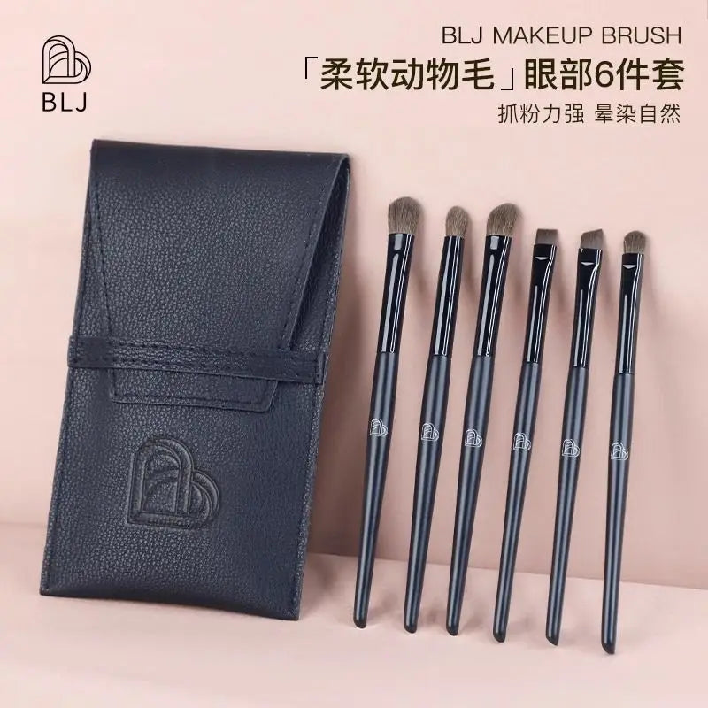 6-Piece Eyeshadow Brush Set | Smudge, Detail & Contour Eyeshadow Brush Set QXL Eye makeup 6 piece