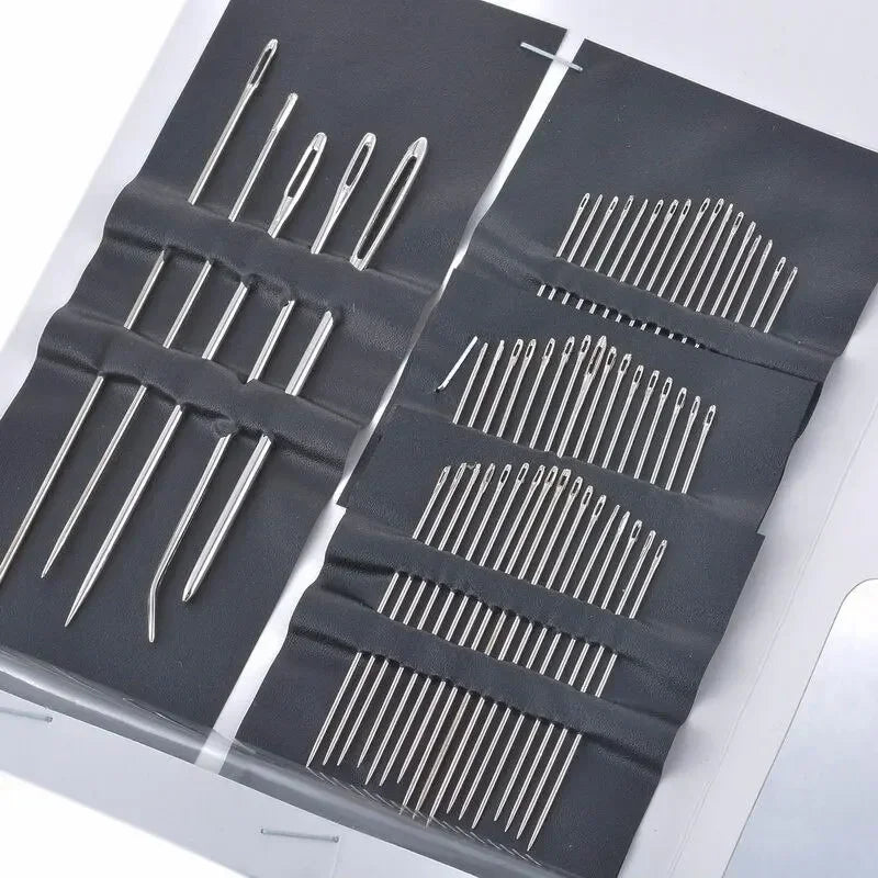 55-Piece Big Eye Hand Sewing & Embroidery Needles Set Sewing Needle Set QXL