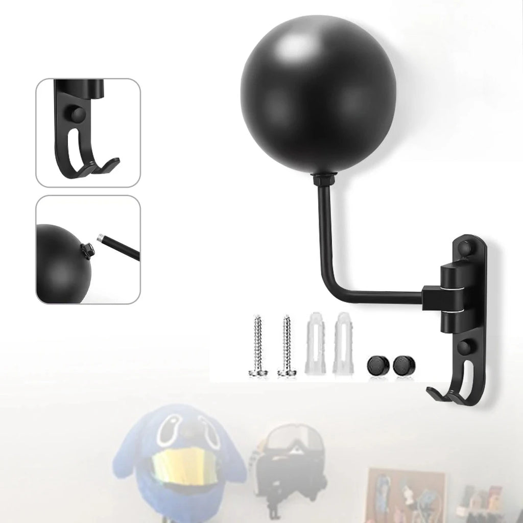 180° Rotating Wall-Mount Helmet Rack | Bike & Motorcycle Hook Wall Helmet Rack QXL 1PC