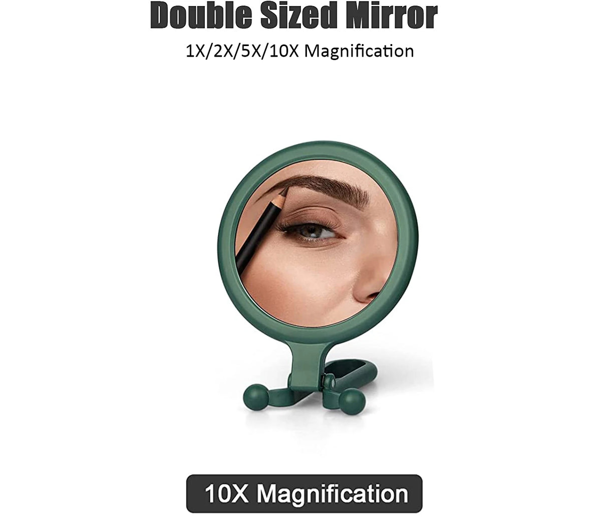 Double-Sided Magnifying Handheld Mirror 2x 5x 10x Travel Magnifying Makeup Mirror QXL