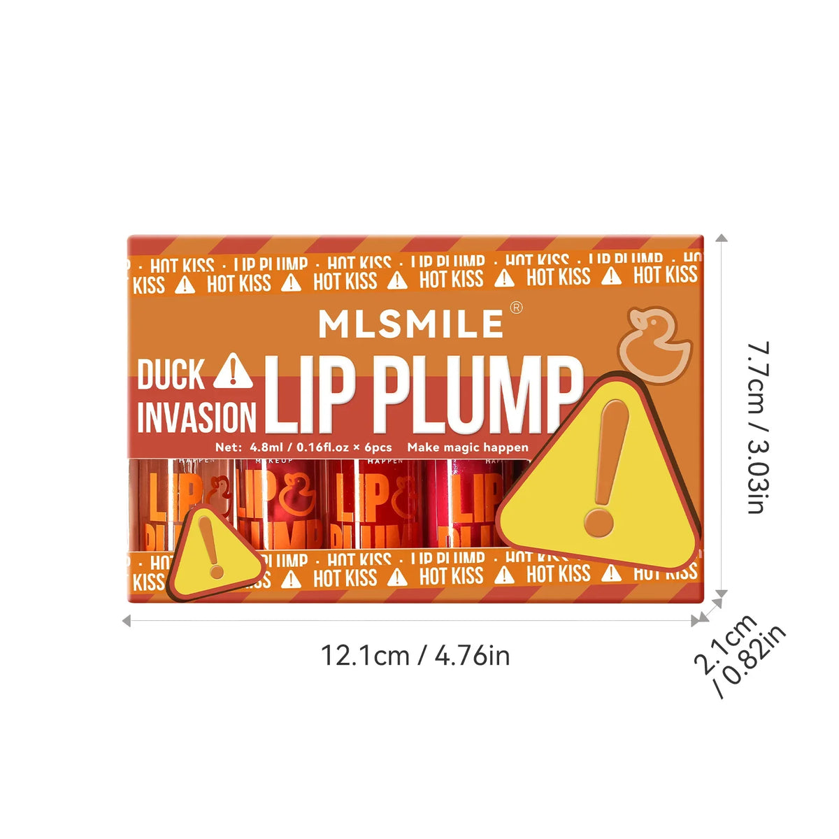 MLSMILE 6-Pc Mirror Gloss Lip Glaze Set | Fruit Lip Oil Lip Gloss Set QXL