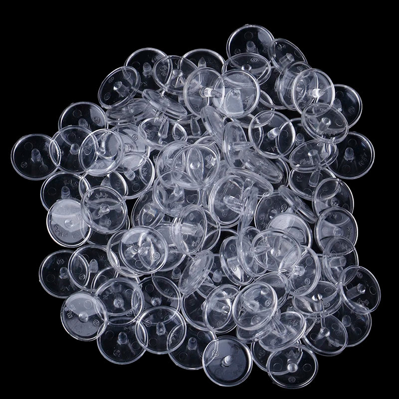 50-Set KAM T5 Clear Resin Snap Buttons 12mm Press Studs Snap Button Fasteners QXL
