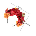 Bohemian Butterfly Flower Crown Headband for Women Flower Crown Headband QXL Red