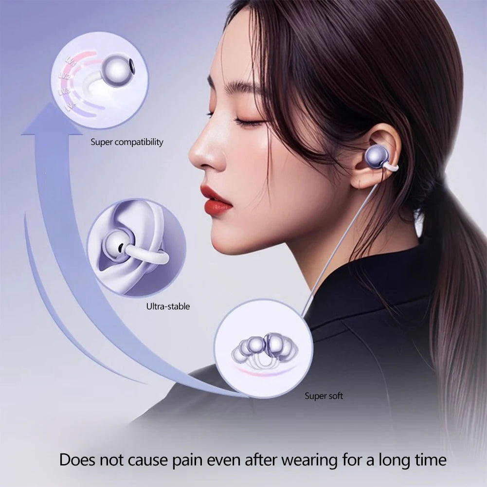 Clip-On Wired Earphones USB-C & 3.5mm | HD Mic | IPX4 Wired Clip-On Earphones QXL
