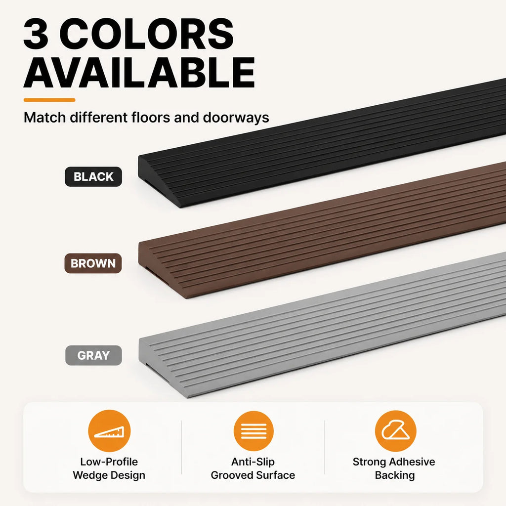 Self-Adhesive Threshold Ramp Strip | PVC Non-Slip 90cm Threshold Ramp Strip QXL