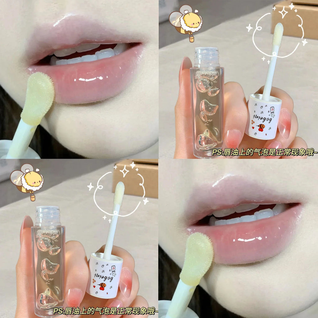 Peach Honey Lip Oil | Plumping Moisturizing Gloss & Balm Lip Oil Gloss QXL