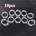 10-Pack Silicone Water Bottle Buckle Straps | Elastic Loops Bottle Buckle Strap QXL WHITE 10pc