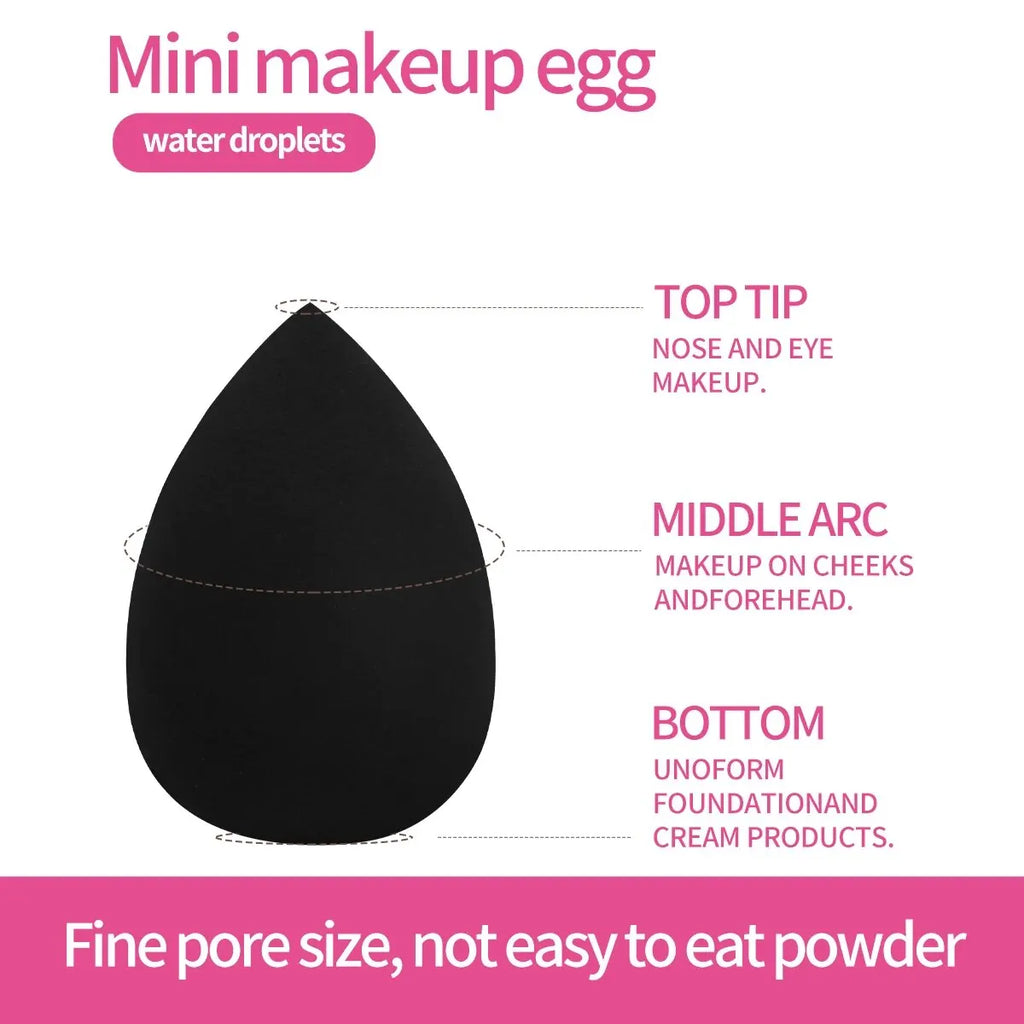 MAANGE 11-Pc Makeup Brush & Sponge Kit | Puff & Blender Makeup Brush Set QXL