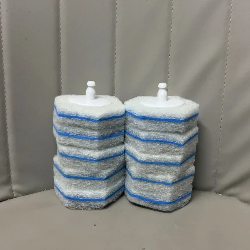 10-Pack Disposable Toilet Brush Refills | Fiber Cotton Wand Heads Toilet Brush Refills QXL Blue 10PCS
