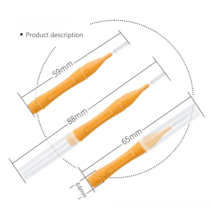 10-Pack Interdental Brushes 0.4–1.5mm | Dental Cleaning Kit Interdental Brush Kit QXL