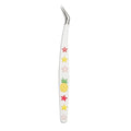 Precision Sticker Tweezers | Curved Tip Stainless Steel Craft Craft Tweezers QXL Pineapple