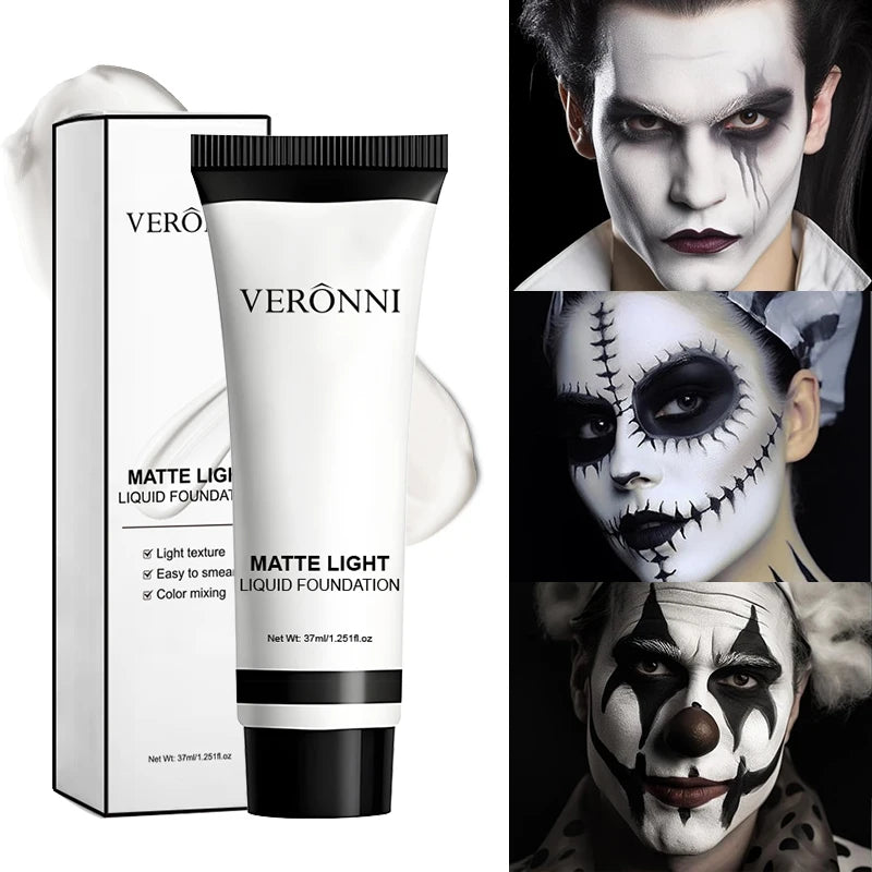 VERONNI Pure White Face Paint Foundation | Halloween Clown COS Face Paint Foundation QXL