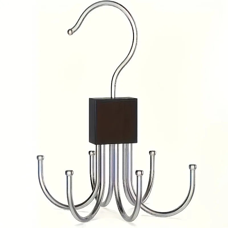 Rotating Wardrobe Rack | 6-Hook Belt, Tie & Scarf Organizer Wardrobe Hook Rack QXL