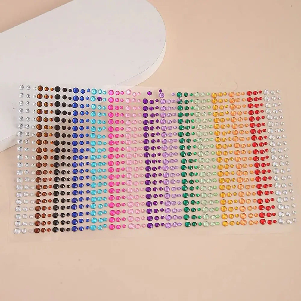 Rainbow Rhinestone Face Gems Sheet | DIY Makeup & Body Art Face & Body Gems QXL