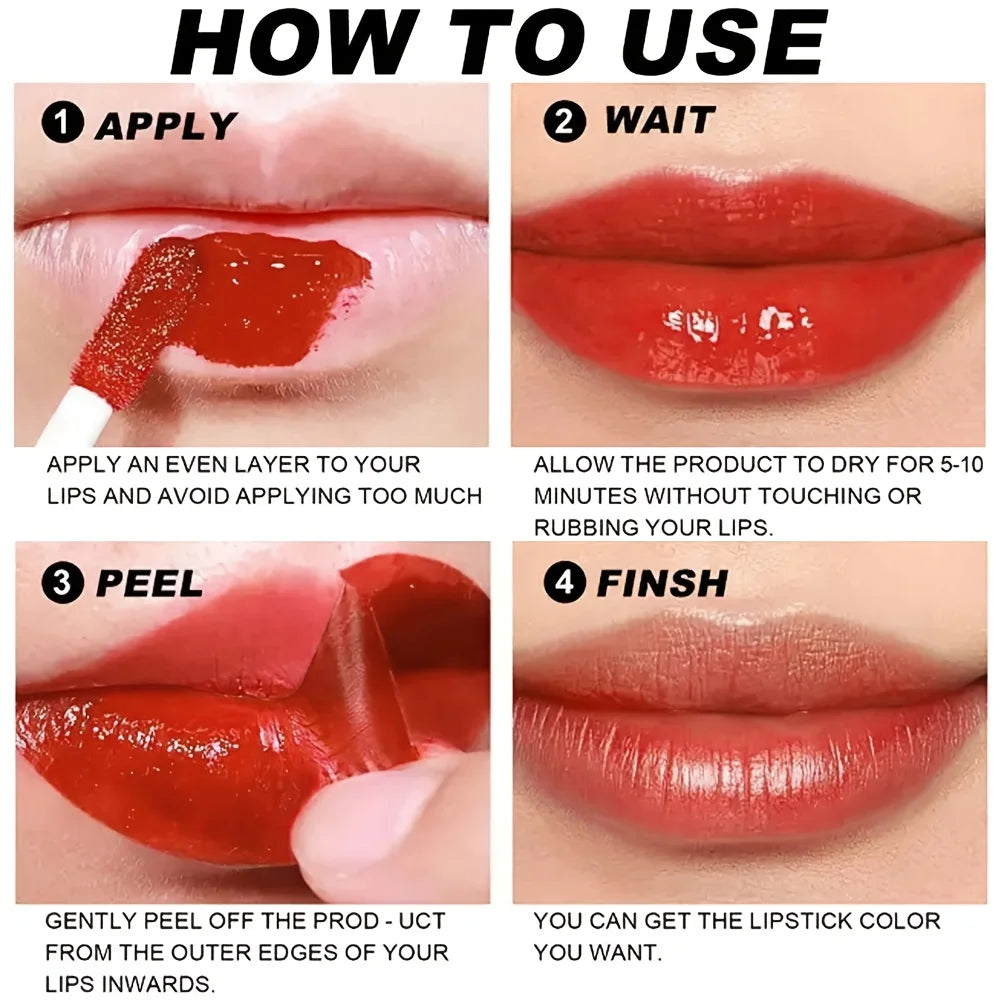 Peel-Off Lip Gloss | Waterproof Moisturizing Long-Wear Gloss Peel-Off Lip Gloss QXL