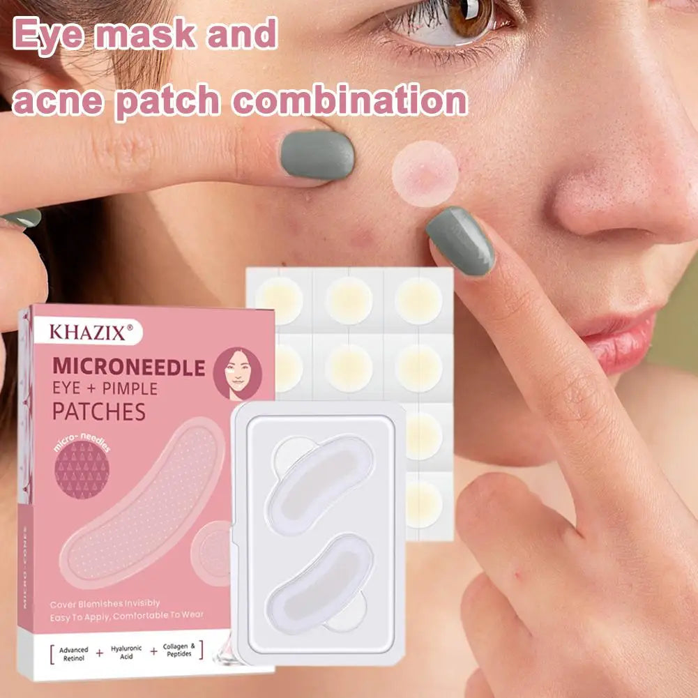 Microneedle Eye Mask & Acne Patch Combo | Hydrating Set Eye Mask & Acne Patch QXL
