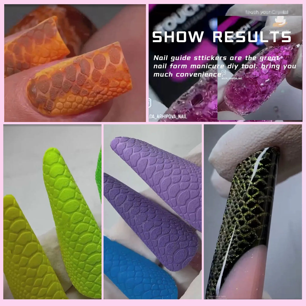 60-Pc Silicone Nail Art Molds | French Tips & 3D Gel Designs Nail Art Molds QXL