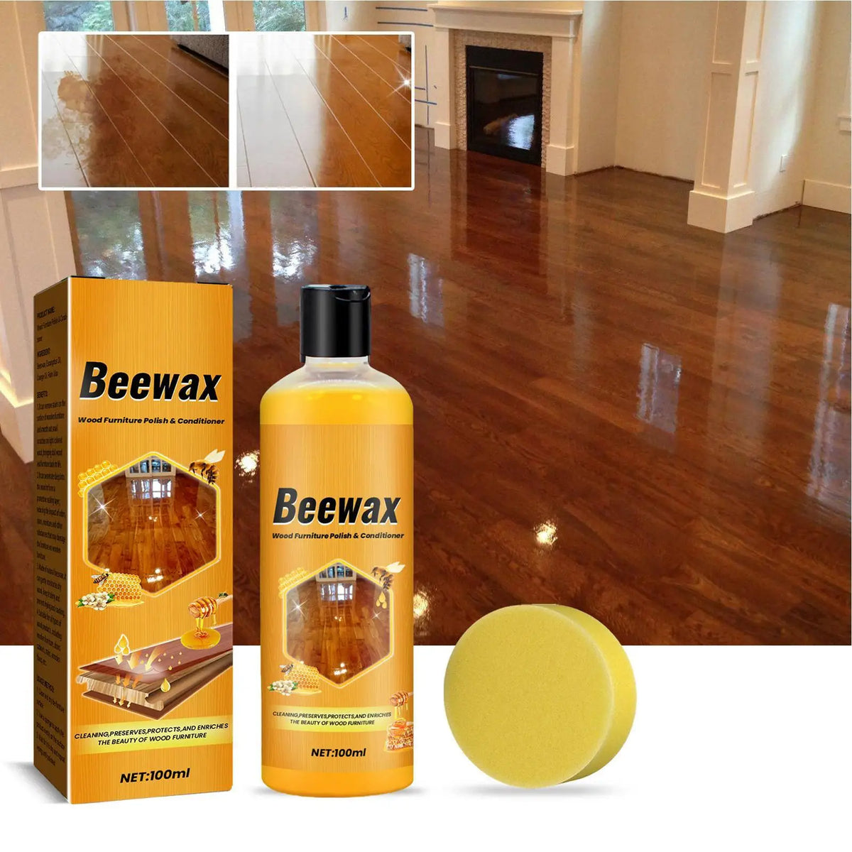 Natural Beeswax Furniture Polish & Wood Cleaner Spray 100ml Furniture Polish Spray QXL