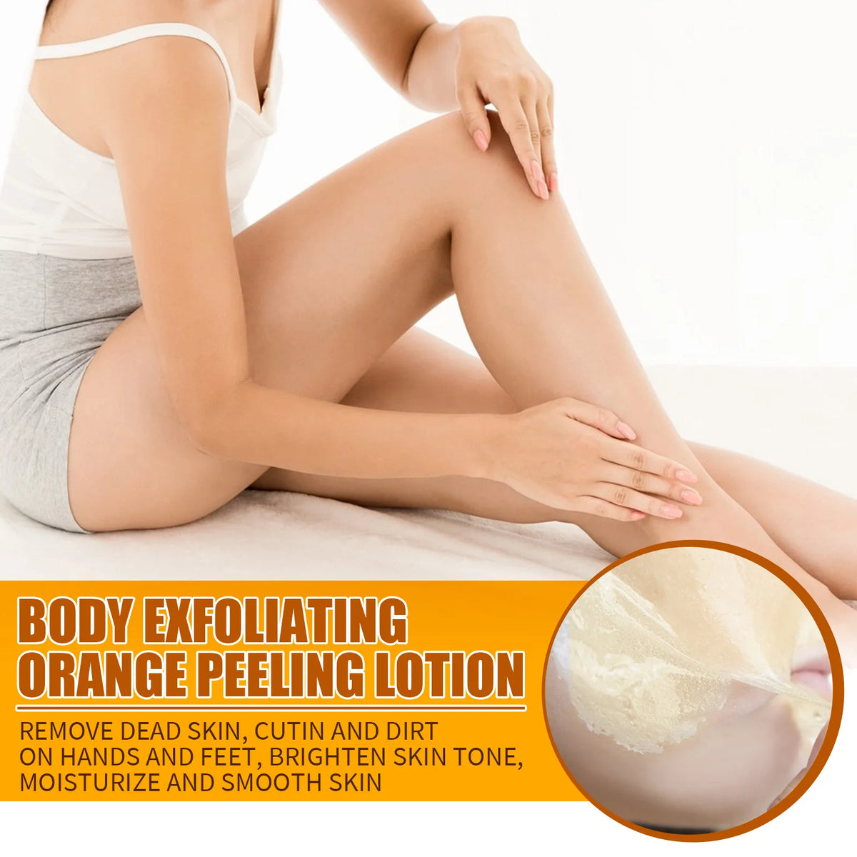 OUHOE Orange Peeling Lotion – Exfoliate & Brighten 100ml Exfoliating Body Lotion QXL