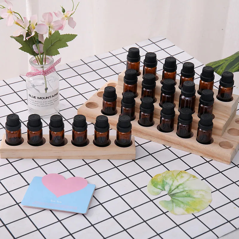 4-Layer Wood Essential Oil Storage Rack & Display Stand Essential Oil Shelf QXL