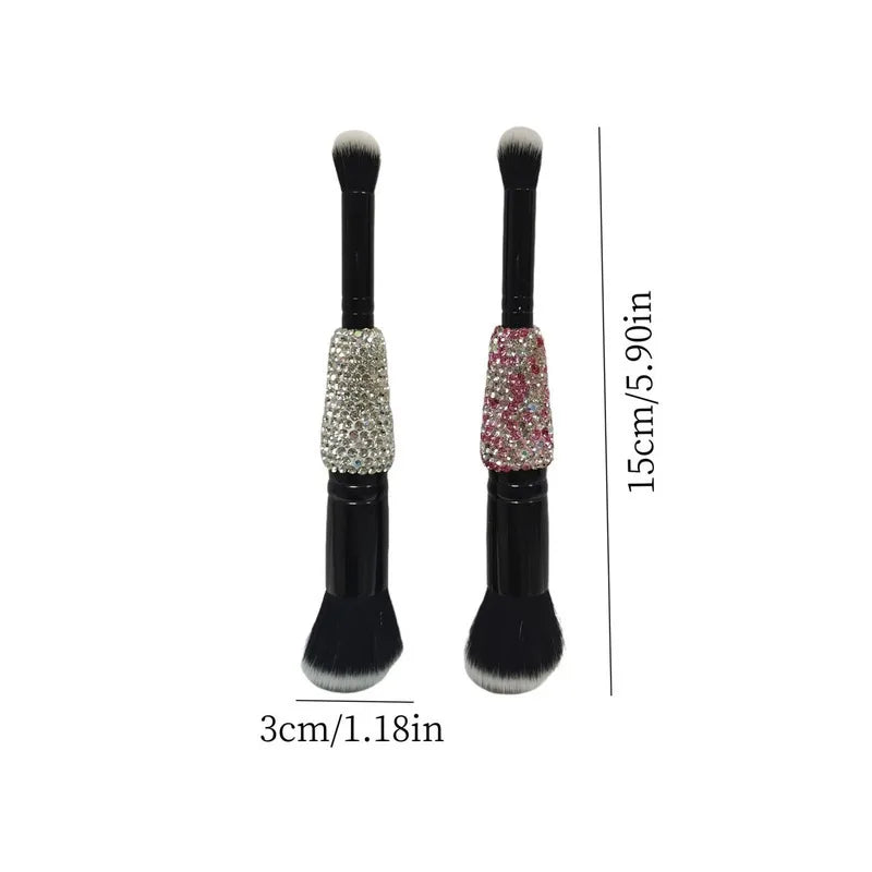 Double-Headed Diamond Blush & Eyeshadow Brush | Soft Bristles Makeup Brush QXL