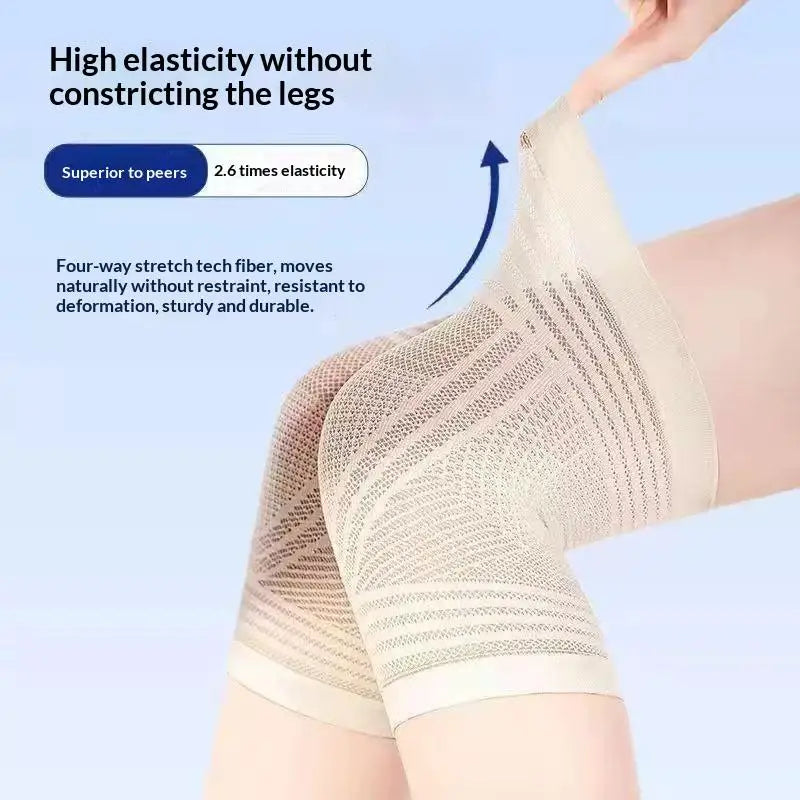 Breathable Non-Slip Knee Sleeves | Knit Cotton Support Pair Knee Sleeve QXL