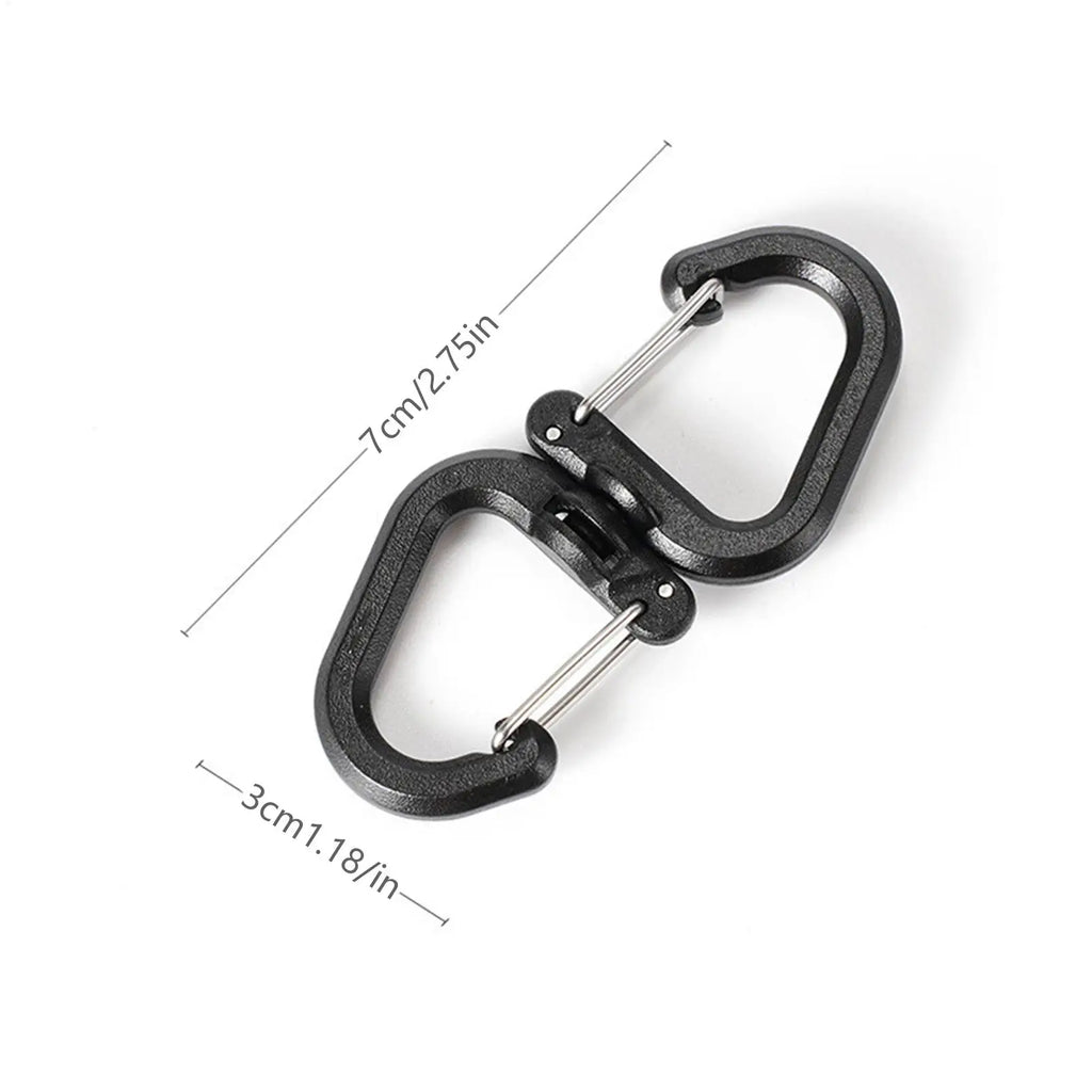 360° Rotating Double Carabiner Swivel Keychain Clip Swivel Carabiner Clip QXL