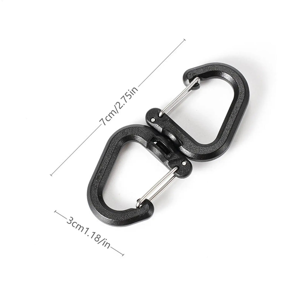 360° Rotating Double Carabiner Swivel Keychain Clip Swivel Carabiner Clip QXL