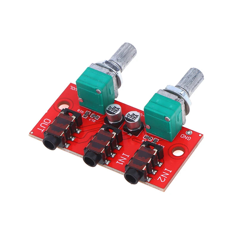 Passive Stereo Audio Mixer | 2-In 1-Out 3.5mm No Power Passive Audio Mixer QXL