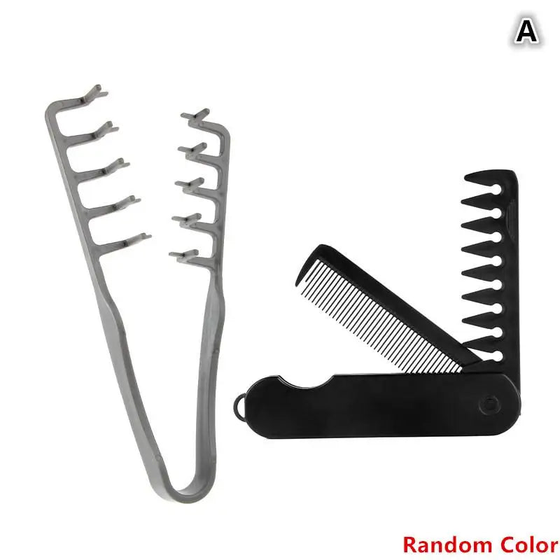 Volumizing Wide-Tooth Comb & Folding Comb Set | All Hair Types Hair Styling Comb Set QXL A
