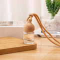 Refillable Car Essential Oil Diffuser Bottle | Glass & Wood Cap Essential Oil Diffuser QXL A1