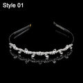 Crystal Rhinestone Princess Tiara Crown Headband – Wedding & Party Crystal Crown Headband QXL Style 01