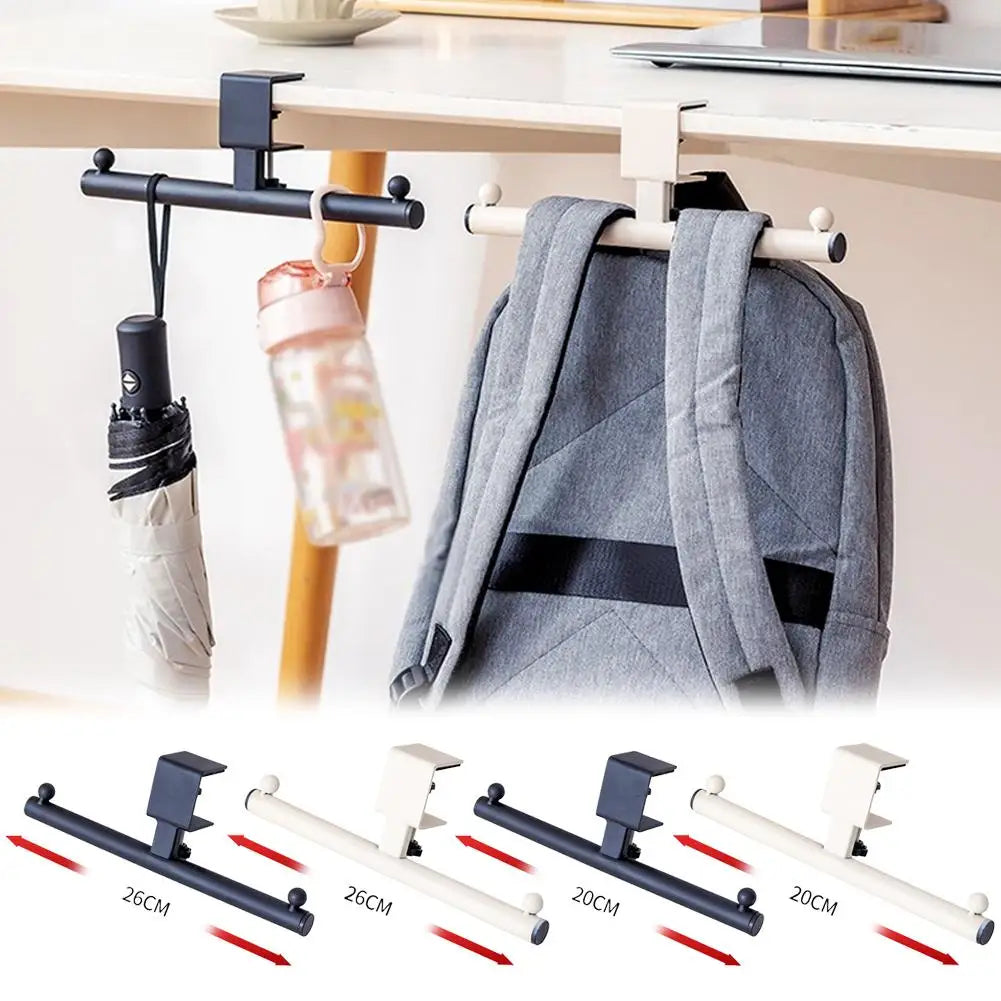No-Drill Under-Desk Hook | Clamp Headset & Bag Hanger Under-Desk Hook QXL
