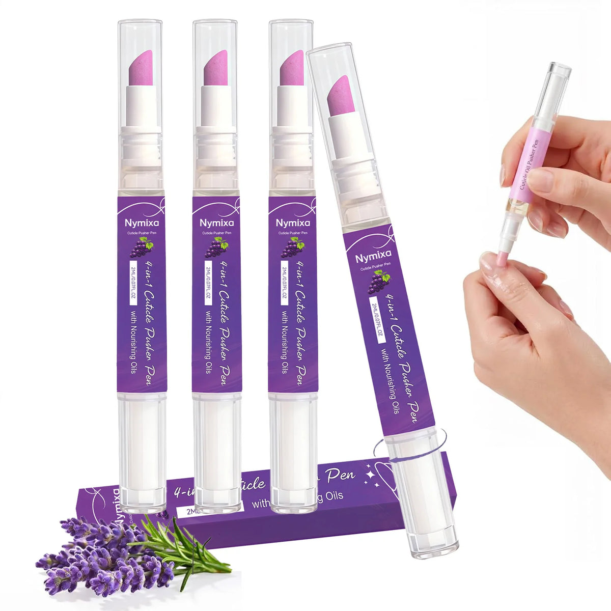 2-in-1 Ceramic Cuticle Remover Oil Pen | Nail Pusher Tool Cuticle Oil Pen QXL