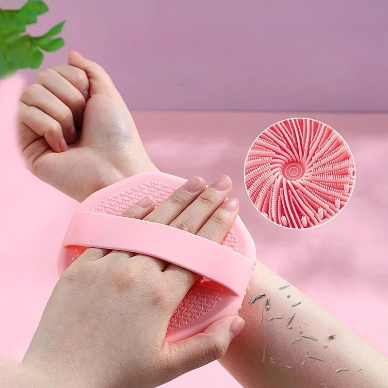 Silicone Body Scrubber Bath Brush | Ergonomic Handle Silicone Bath Brush QXL