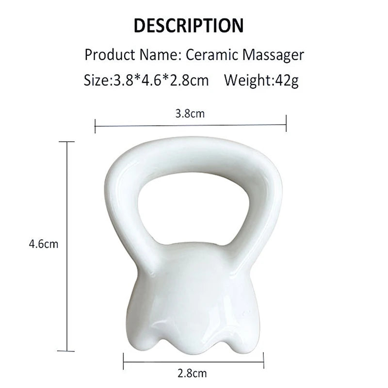 Ceramic Ring Gua Sha Tool | Face & Body Massage Board Gua Sha Tool QXL White