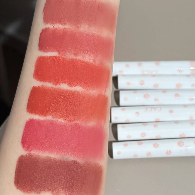 CACE 6-Color Matte Velvet Liquid Lipstick Set | Waterproof Nudes Liquid Lipstick Set QXL