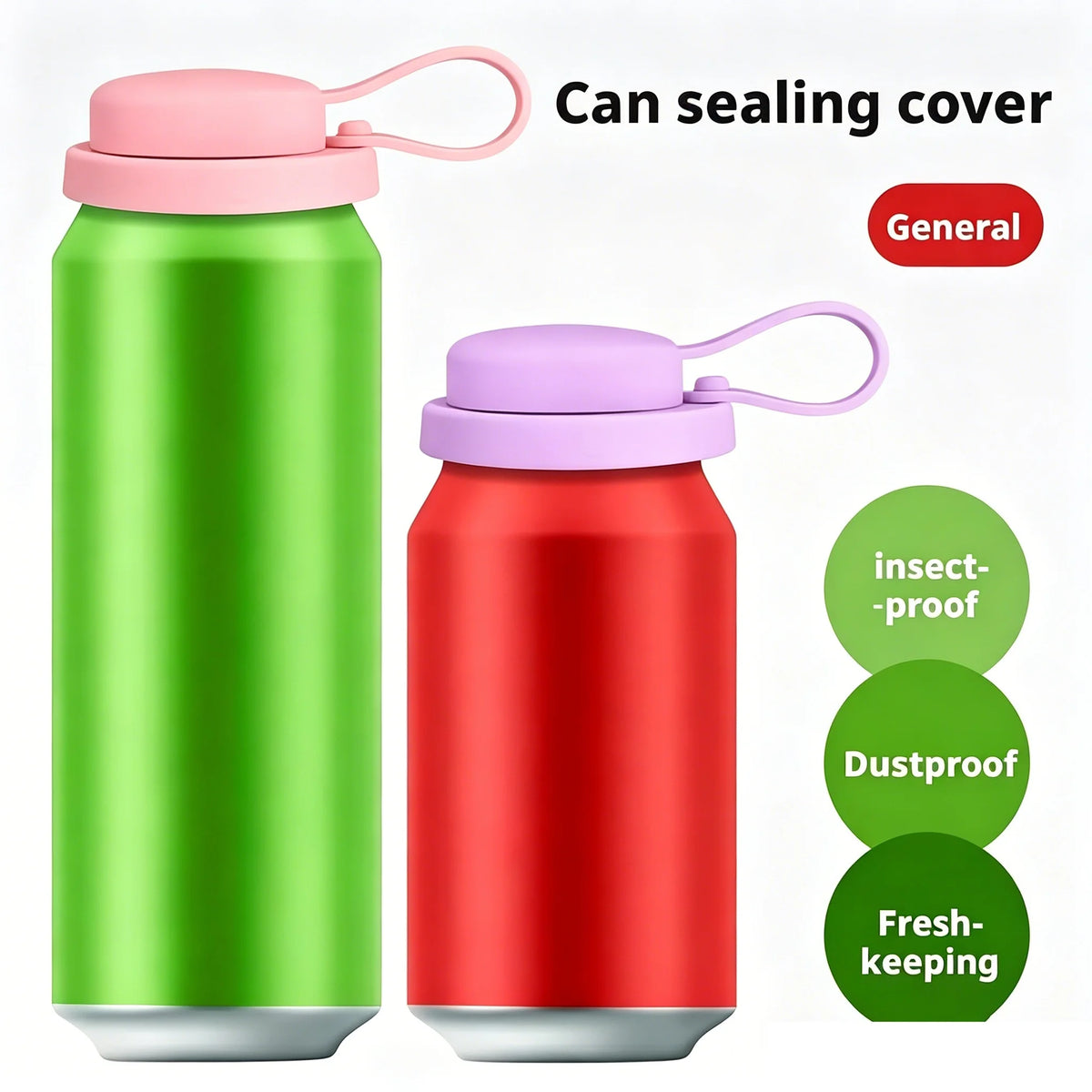 Silicone Soda Can Cover with Straw Hole | Reusable Lid Beverage Can Lid QXL