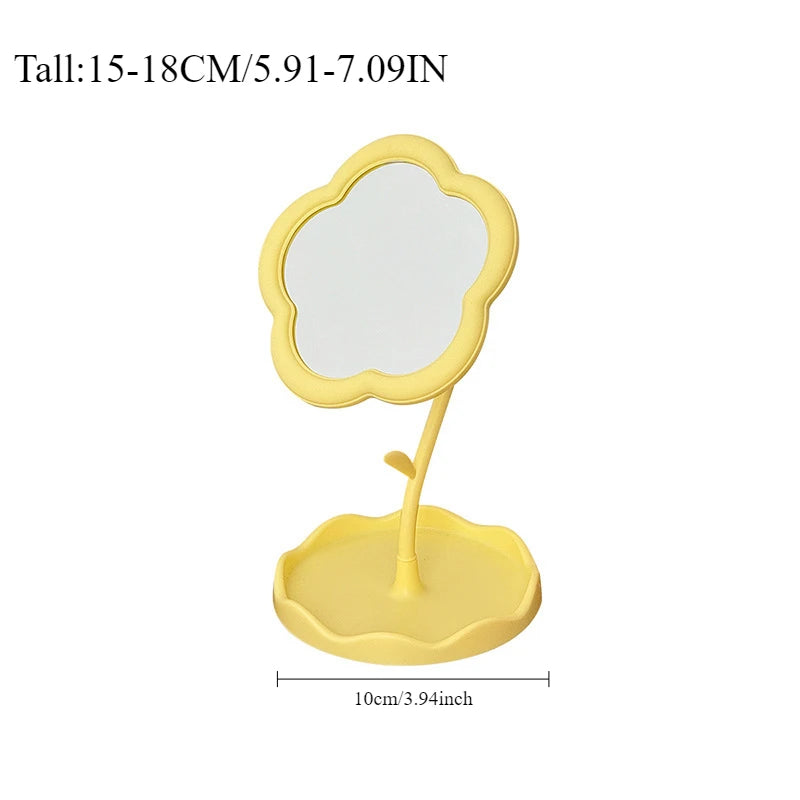 Sunflower Vanity Mirror | Desktop Makeup & Jewelry Hook Vanity Mirror QXL