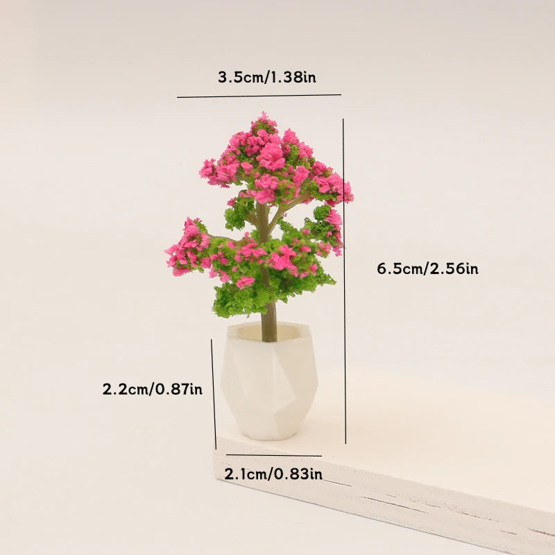 1:12 Dollhouse Miniature Potted Plant | Micro Garden Ornament Dollhouse Miniature QXL A4