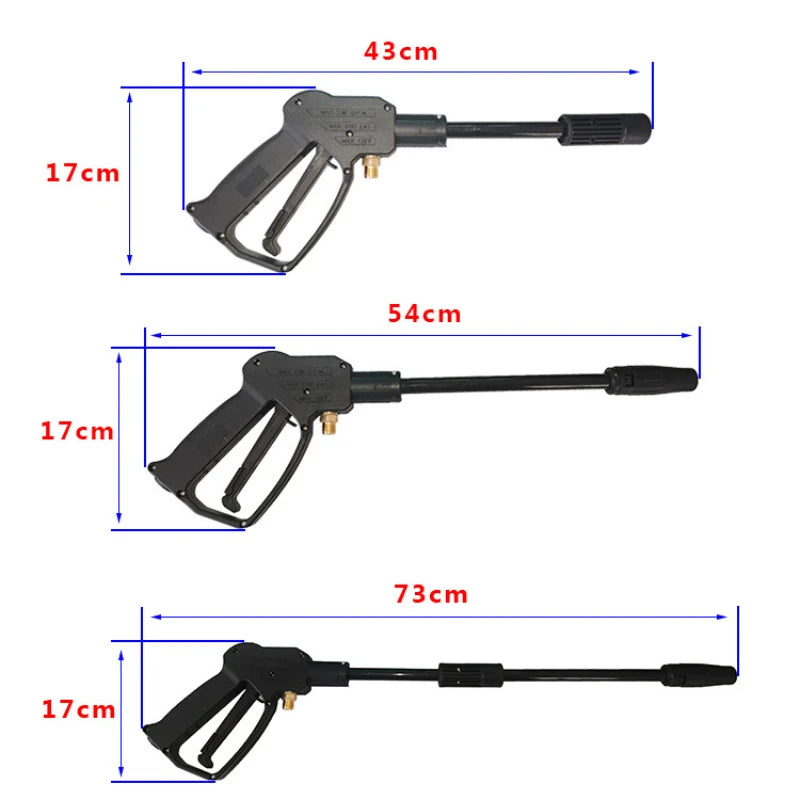 High-Pressure Spray Gun with Multi-Length Lances | Car & Yard Pressure Washer Gun QXL