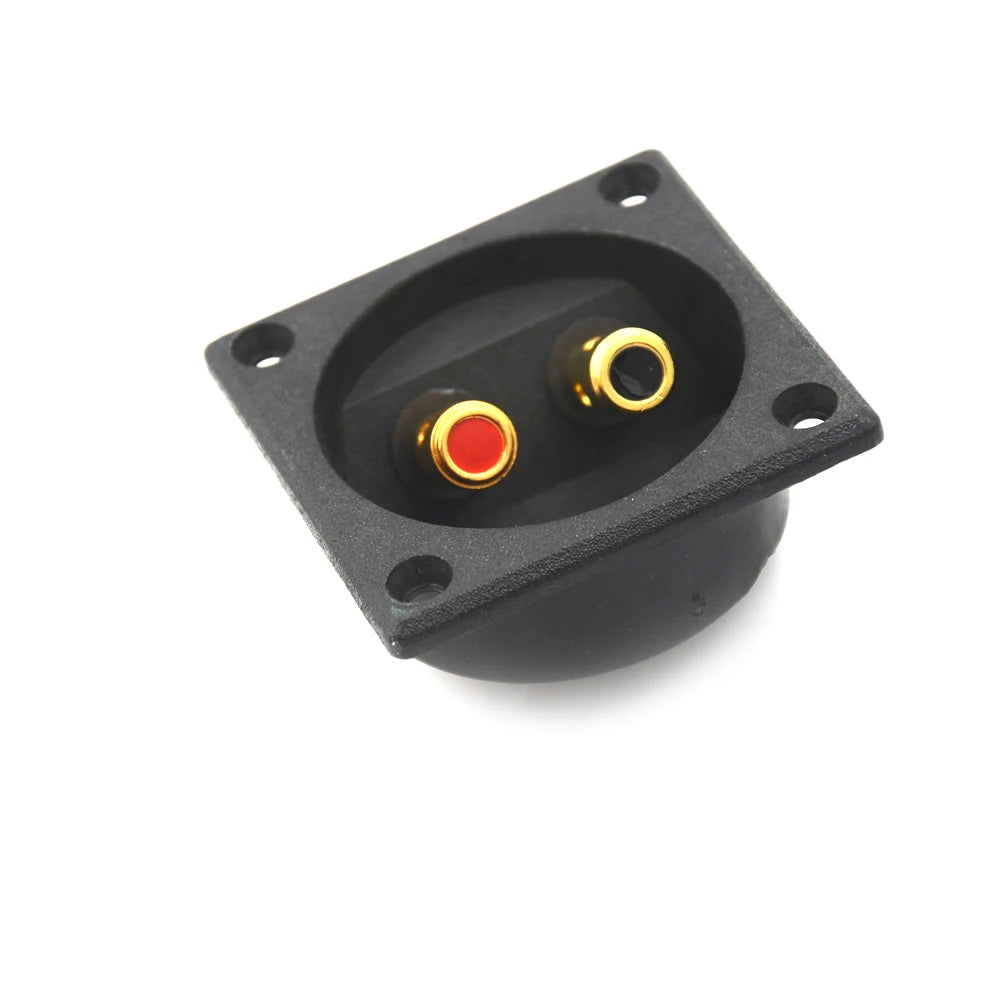 57mm Square Speaker Terminal Cup | Double Binding Post Gold Speaker Terminal Cup QXL